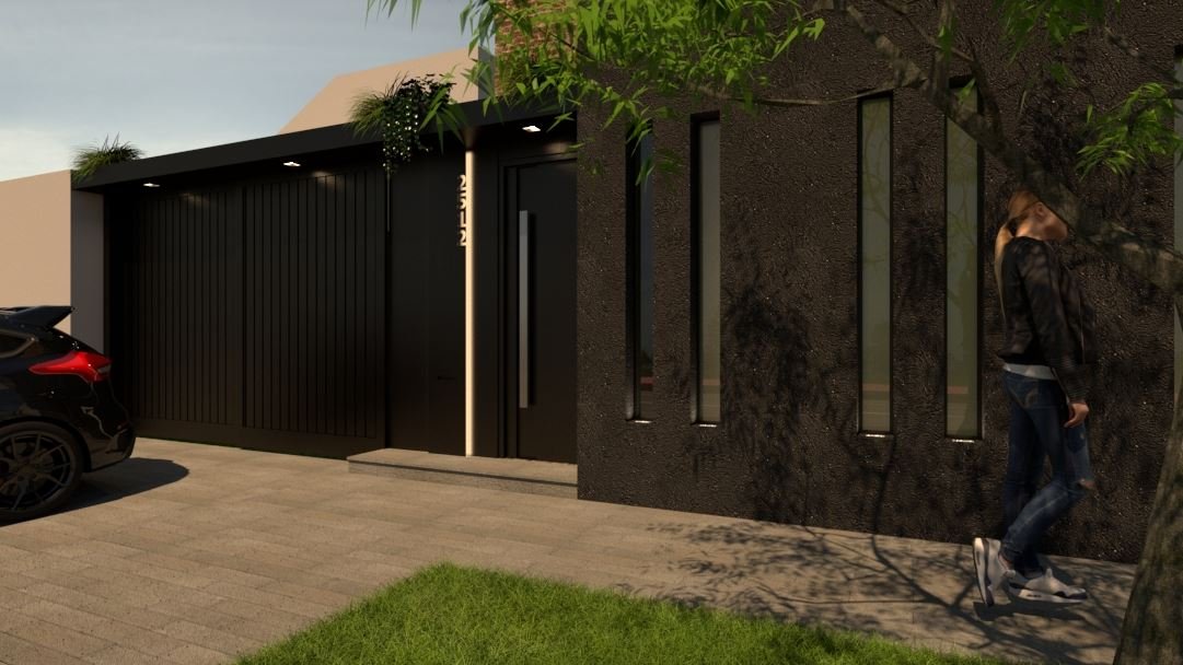 Azcuénaga · Casa I, Detalle del acceso