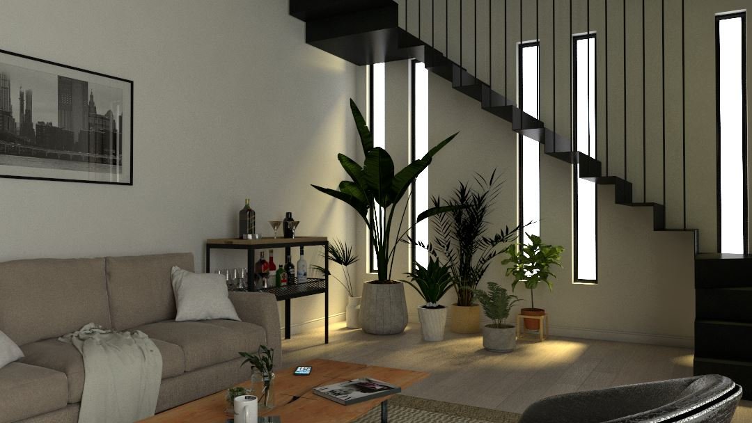 Azcuénaga · Casa I, Estar y escalera